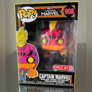 FUNKO POP! Blacklight Marvel Captain Marvel #908 Target Exclusive